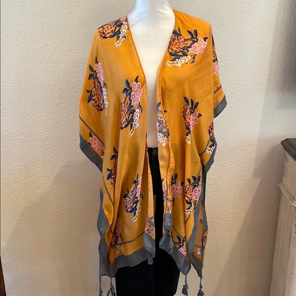 Floral Kimono with Tassels - Picture 1 of 3